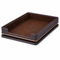 Bandeja organizadora de escritorio marrón 32x24.5 cm para documentos