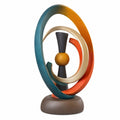 Escultura Decorativa Abstracta Multicolor con Diseño de Círculos
