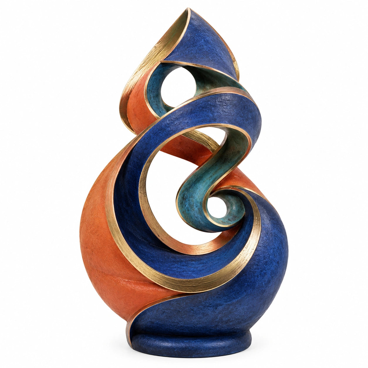 Escultura Abstracta Decorativa de Colores Vivos