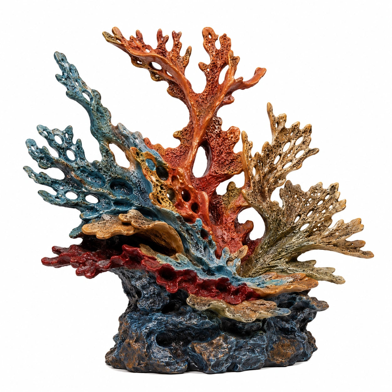 Escultura Decorativa de Coral Multicolor para Interior