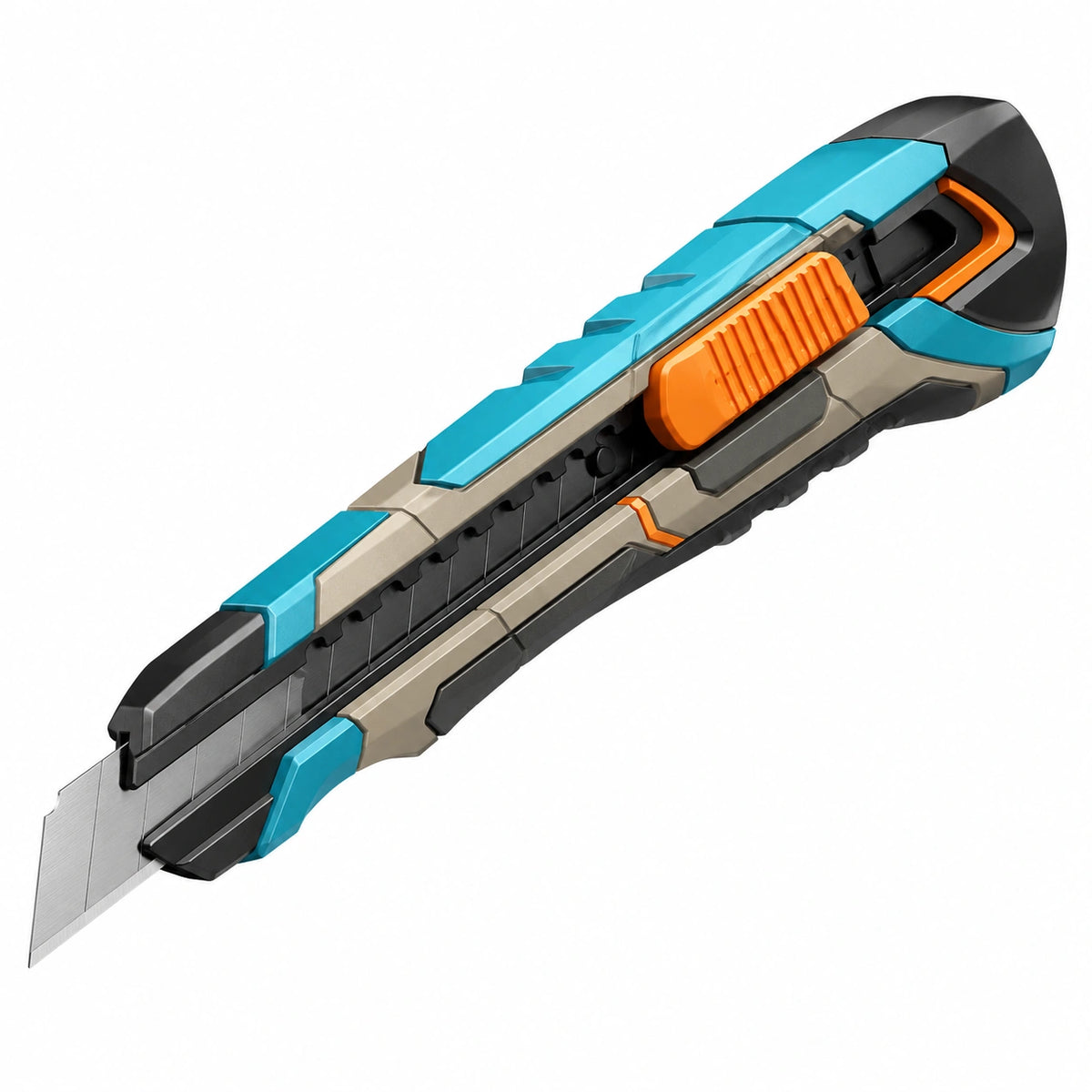 Cuchillo Retráctil Azul y Naranja para Uso General