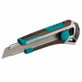Cuchillo Cortante Retráctil Azul y Marrón 18cm