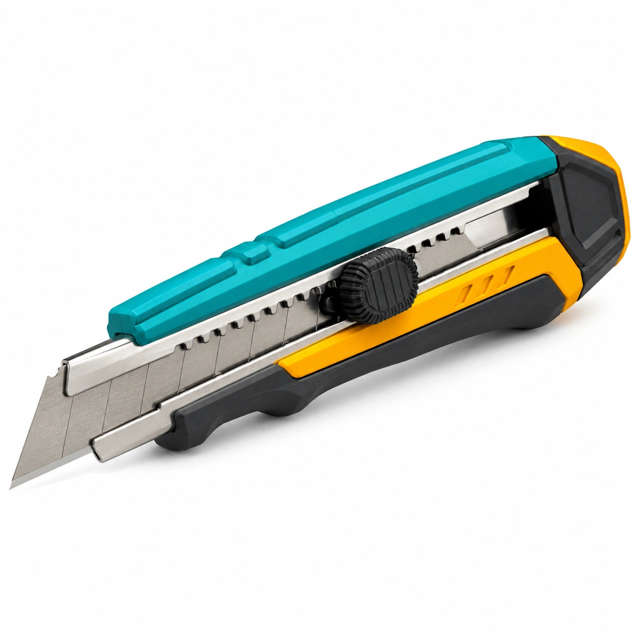 Cuchillo Cutter Retráctil Azul y Amarillo