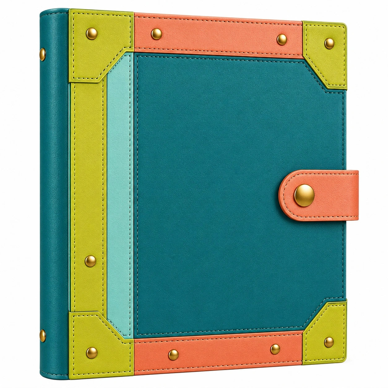 Cuaderno Multicolor con Broche de Presión y Esquinas Reforzadas