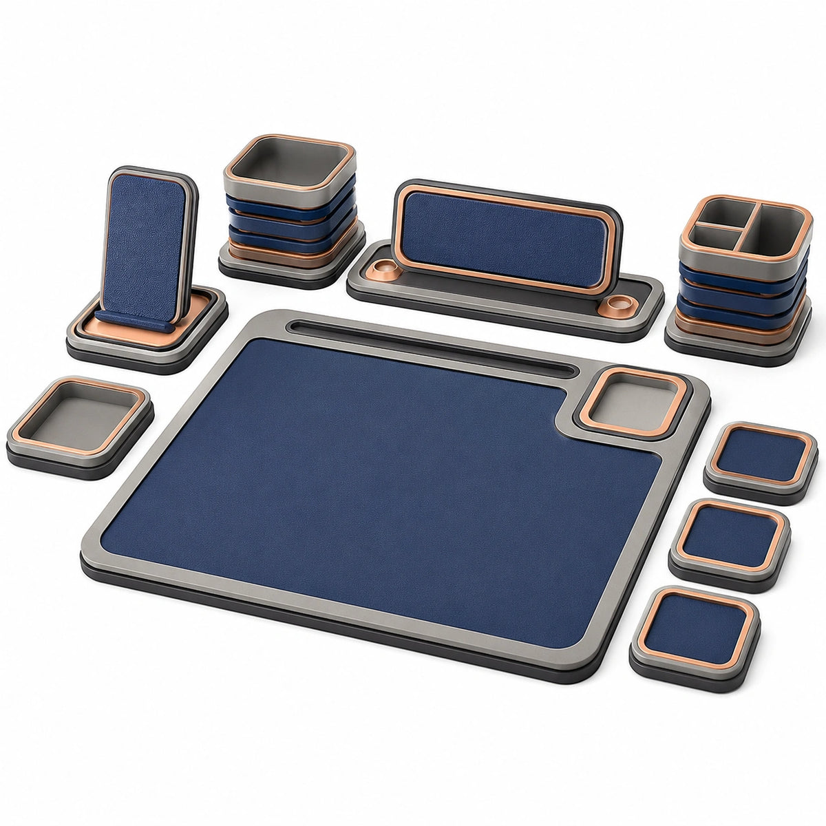 Juego de Accesorios de Escritorio Organizador Azul