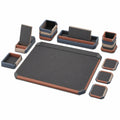 Conjunto de accesorios de escritorio negro/marrón/azul