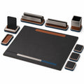 Set de organizador de escritorio negro y marrón