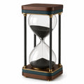 Reloj de Arena Decorativo de 30 Minutos Negro y Madera
