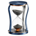 Reloj de Arena Decorativo Azul con Soporte Elegante