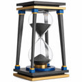 Reloj de Arena Decorativo Negro, Dorado y Azul
