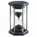 Reloj de Arena Decorativo Hexagonal Azul Negro
