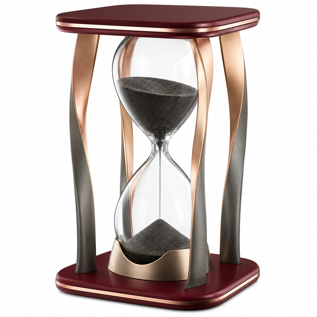 Reloj de Arena Decorativo Moderno Rojo y Oro