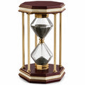 Reloj de arena decorativo marrón y dorado 40cm