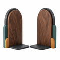 Sujetalibros decorativos en madera y multicolor