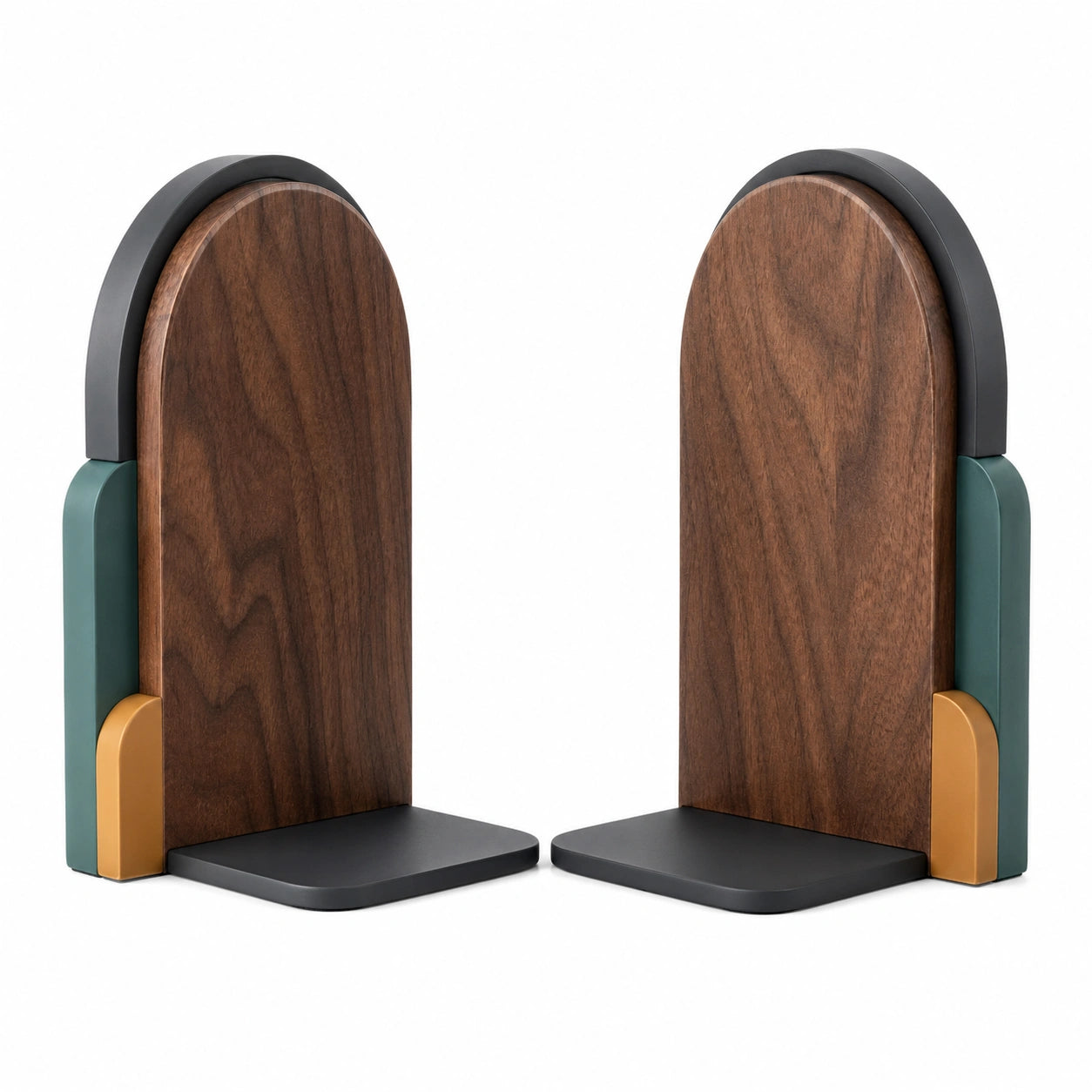 Sujetalibros decorativos en madera y multicolor