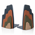 Sujetalibros Decorativos de Madera Multicolor para Paisajes