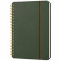Cuaderno A5 Verde Espiral con Cierre Elástico