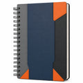 Cuaderno de Espiral Tapa Dura A5 Azul/Negro/Naranja