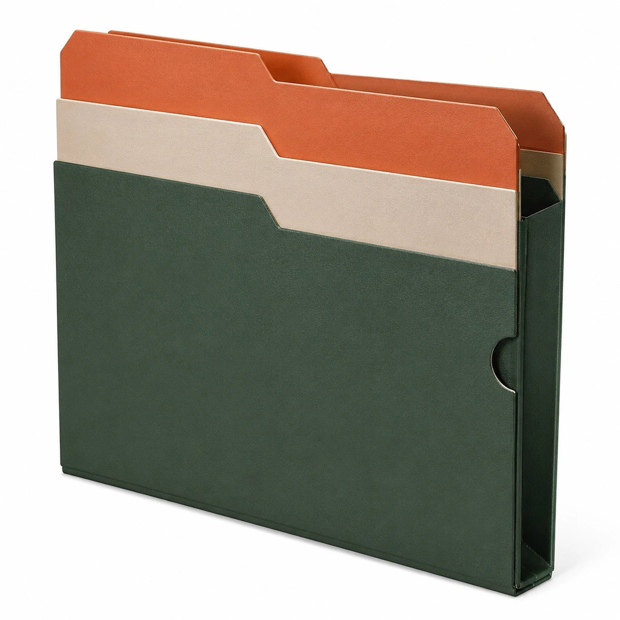 Carpeta de Archivo Expandible Verde, Naranja y Beige