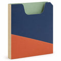 Carpeta de Archivo Vertical Azul y Naranja 31x23x5cm